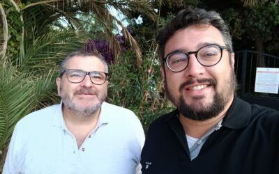 Los presidentes de la Comunidad Judía de Almería y de «Mem Guímel» en Melilla, reunidos.